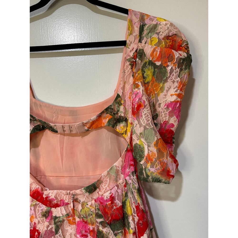 For Love And Lemons Floral Mini Dress - Pink and Red - Picture 11 of 14